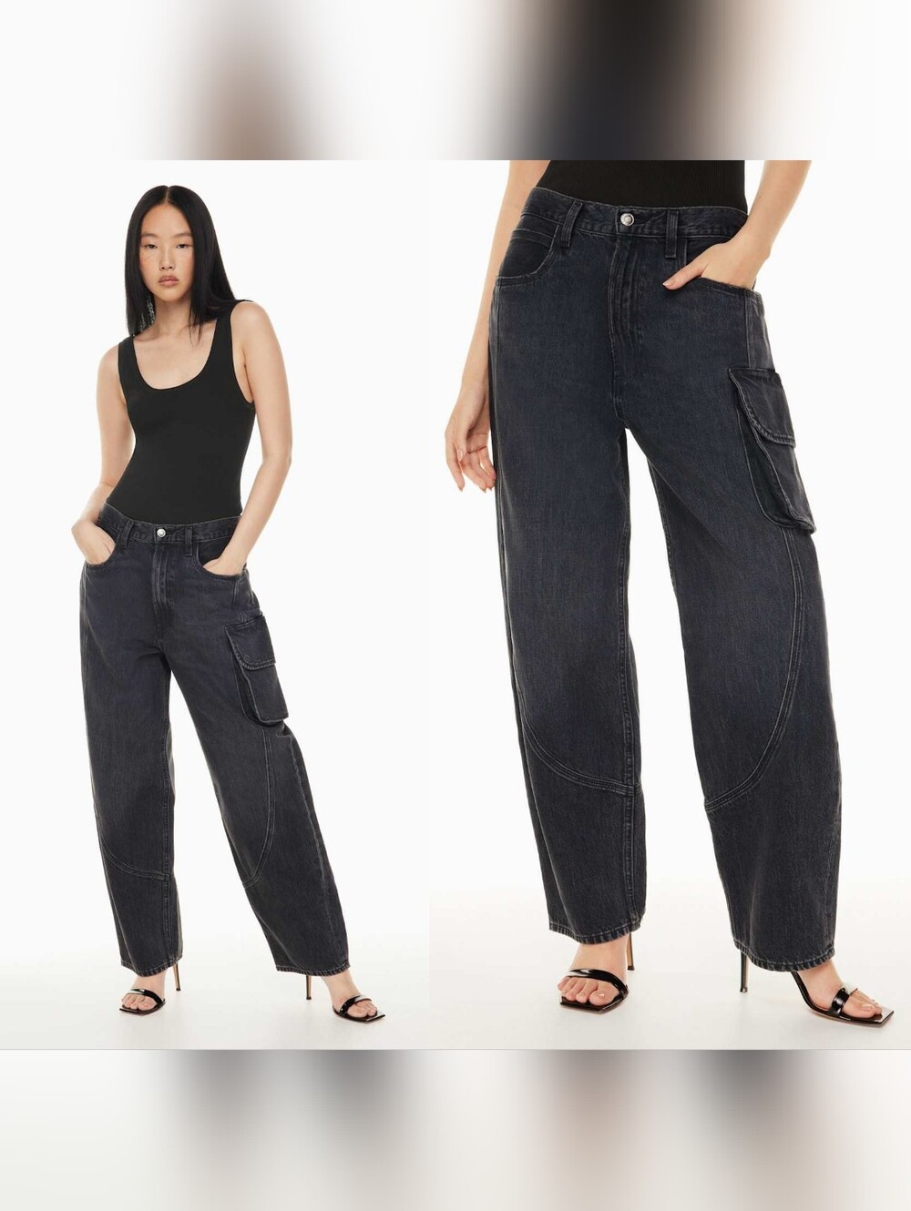 AGOLDE Cass Baggy Cargo Jean Black